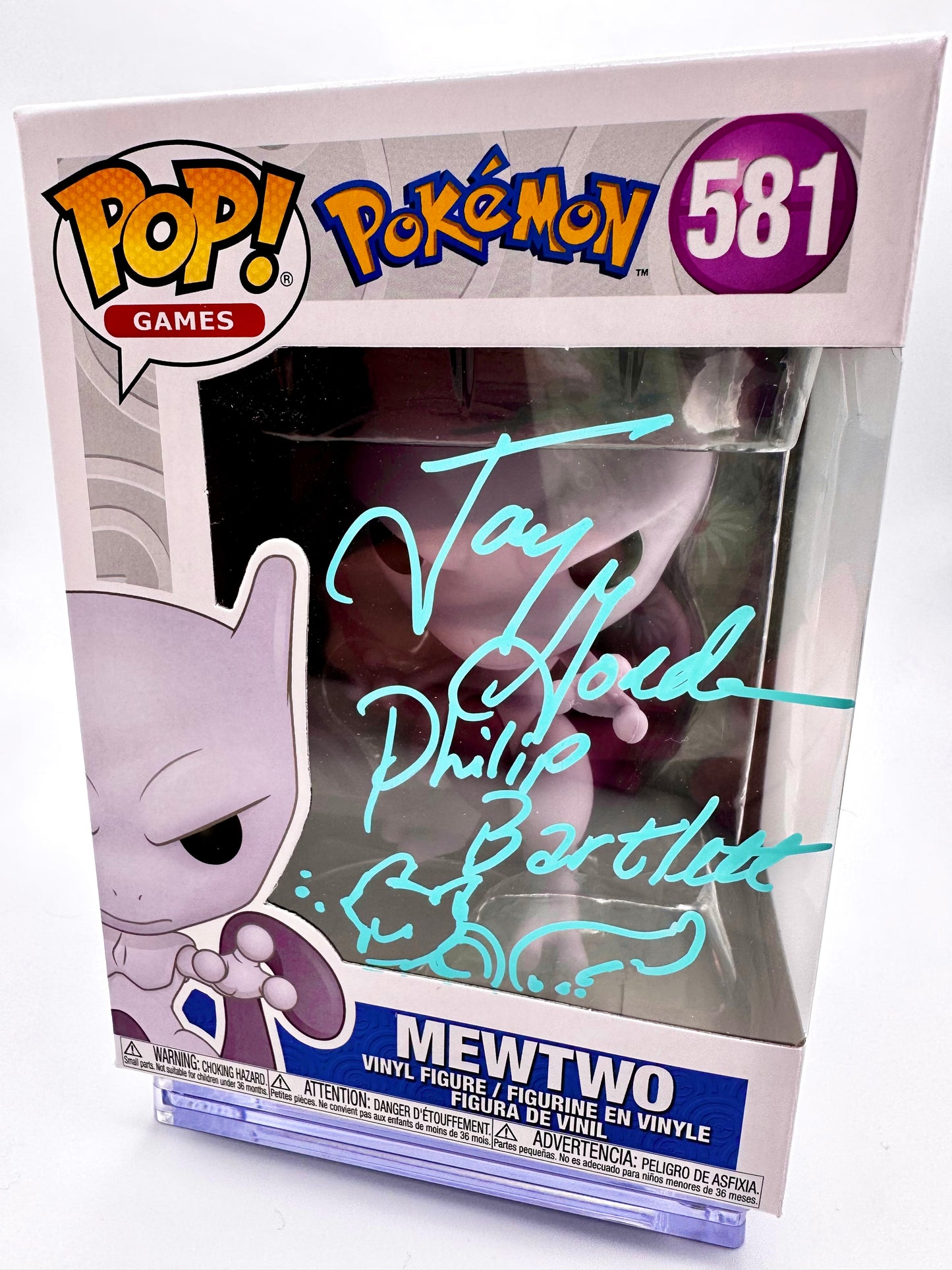 Mewtwo Autographed "Jay Goede" Vinyl Figure #1138 Funko Pop