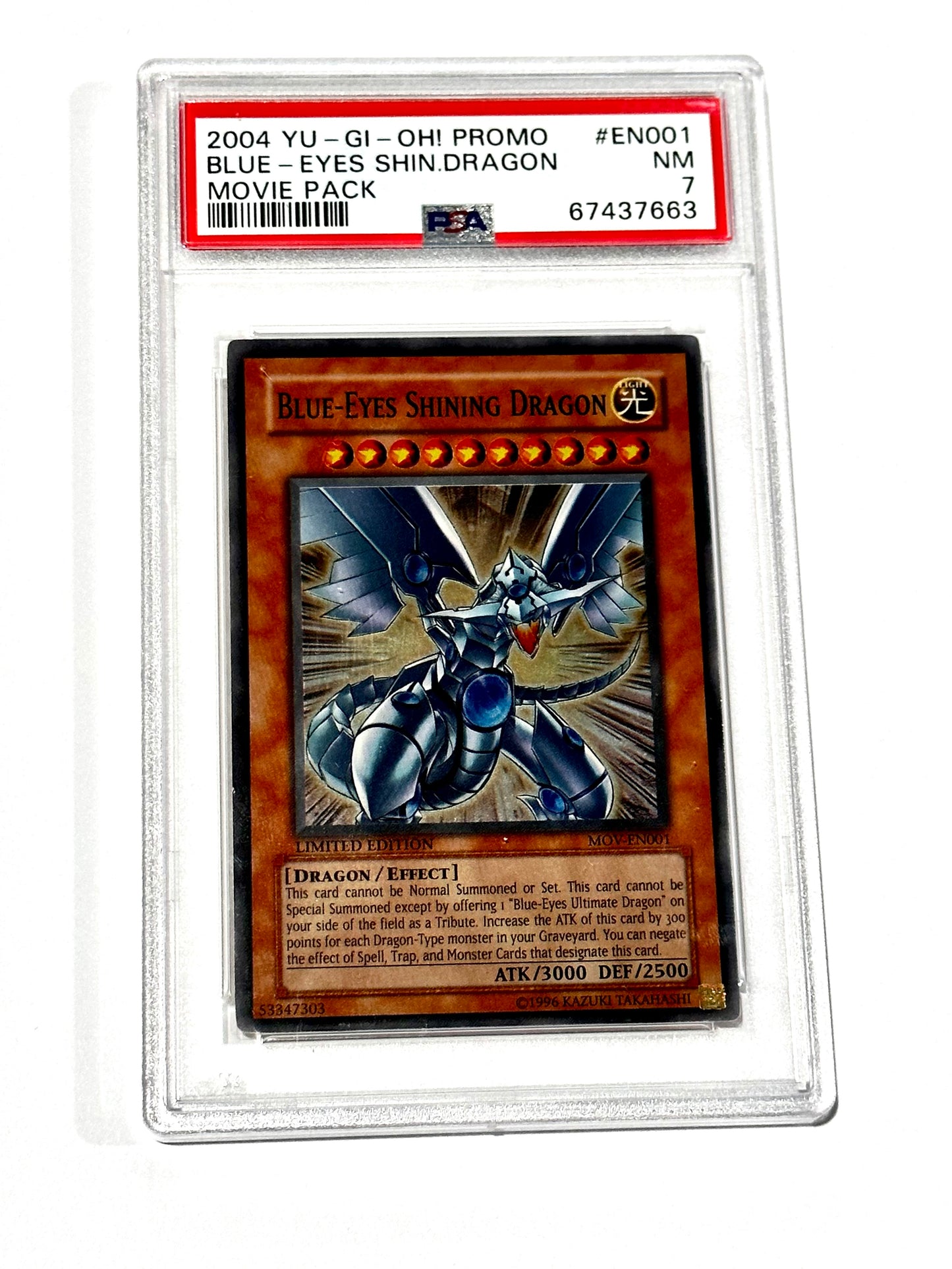 2004 Yu-Gi-Oh Promo Blue Eyes Shining Dragon Graded PSA 7