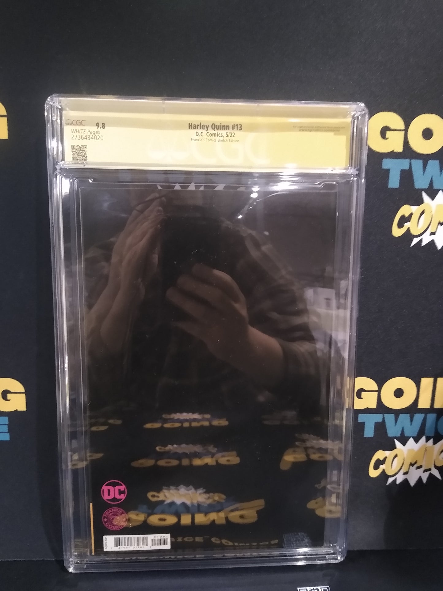 Harley Quinn Frankie's Comics Sketch Edition Signed + Remarked by Paul Dini #1 DC Comic Graded CGC 9.8