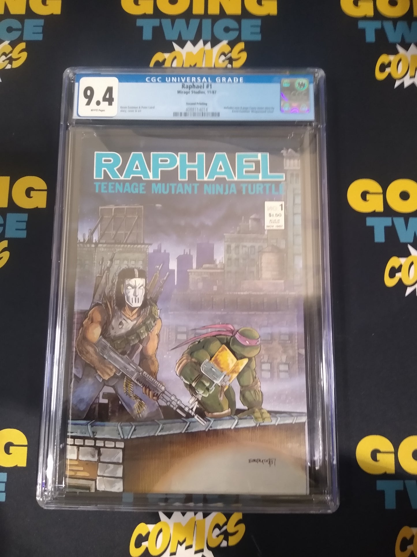 Raphael Second Printing Mirage Comic #1 CGC Graded 9.4