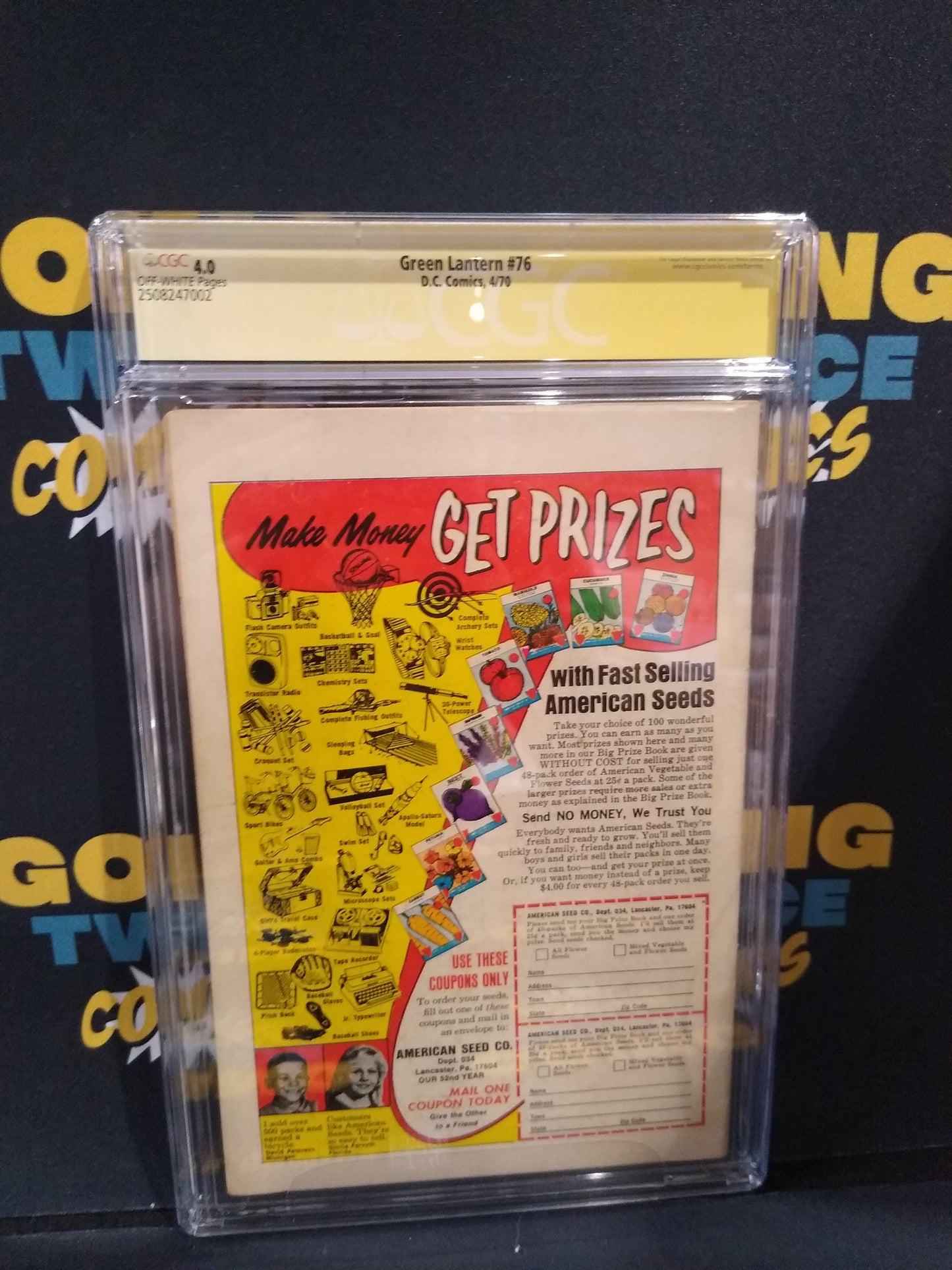 Green Lantern Signed by Neal Adams DC Comic #76 Grading CGC 4.0