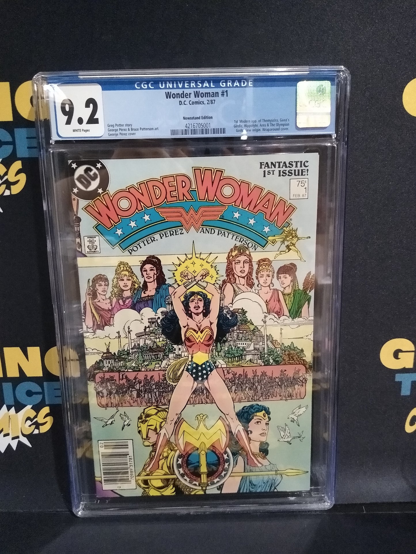 Wonder Woman Newsstand DC Comic #1 Graded CGC 9.2