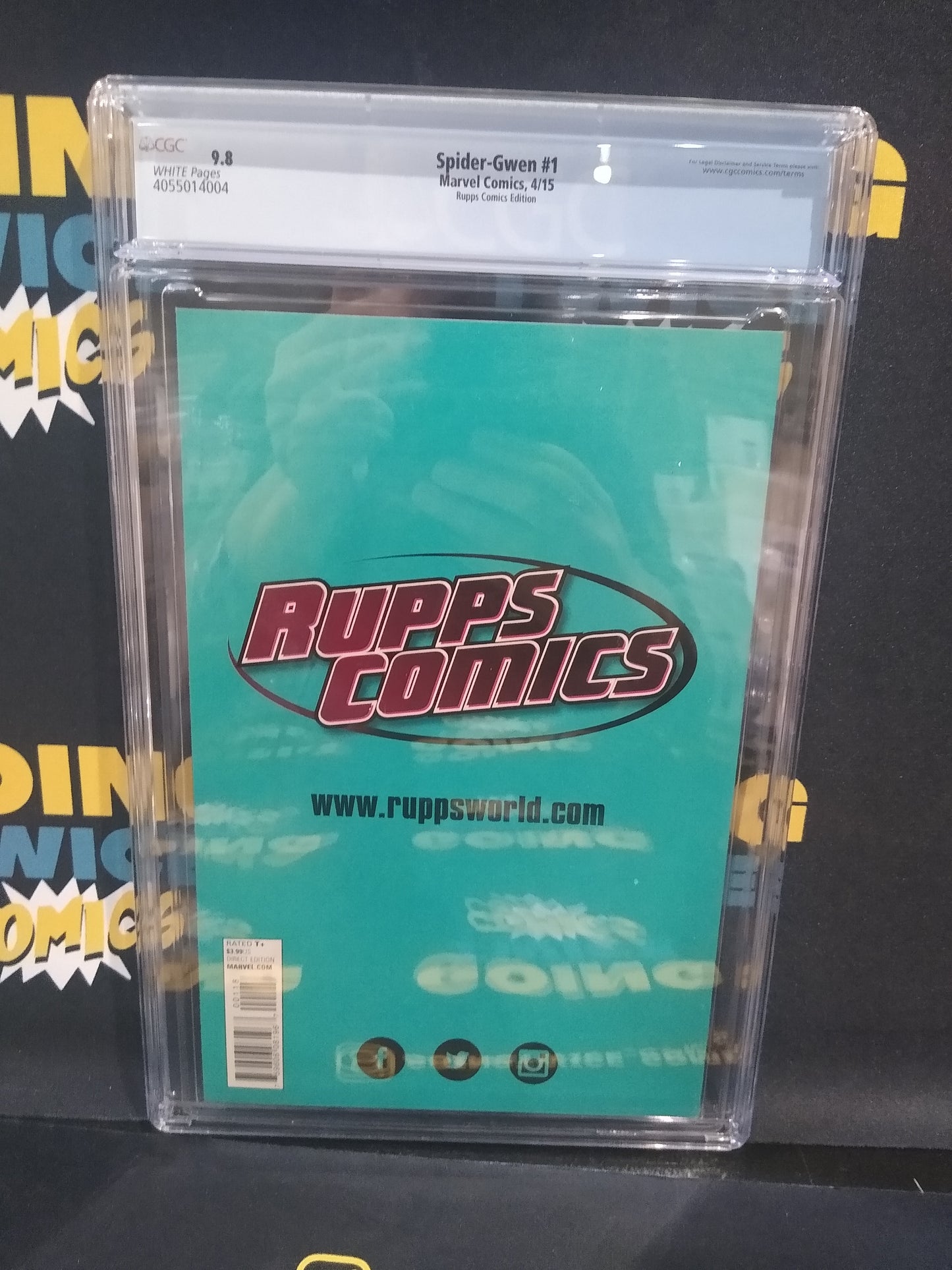 Spider-Gwen Rupps Variant Marvel Comic #1 Graded CGC 9.8