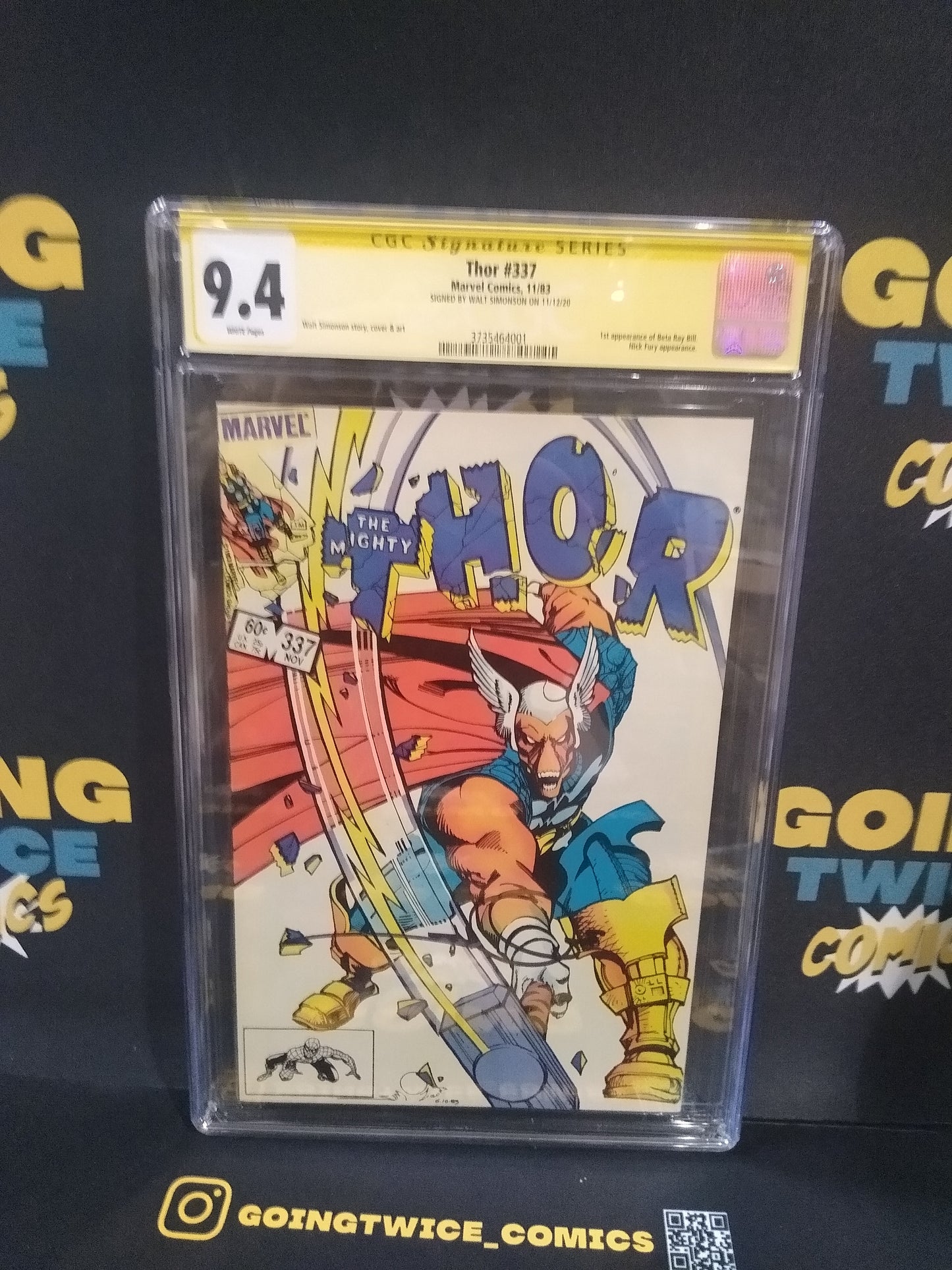 Thor Marvel Signed by Walt Simonson #337 Graded CGC 9.4