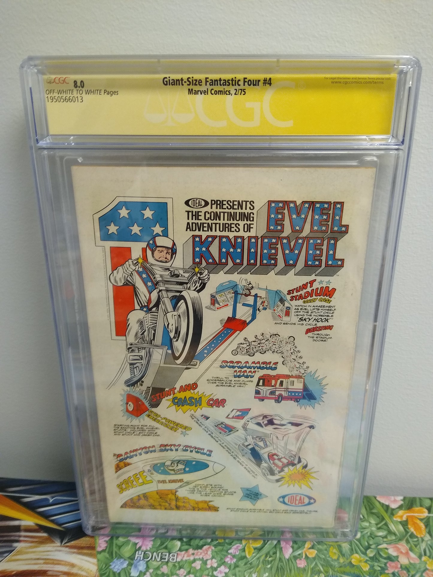 Giant-Size Fantastic Four Marvel Comic Signed by Len Wein #4 Graded CGC 8.0