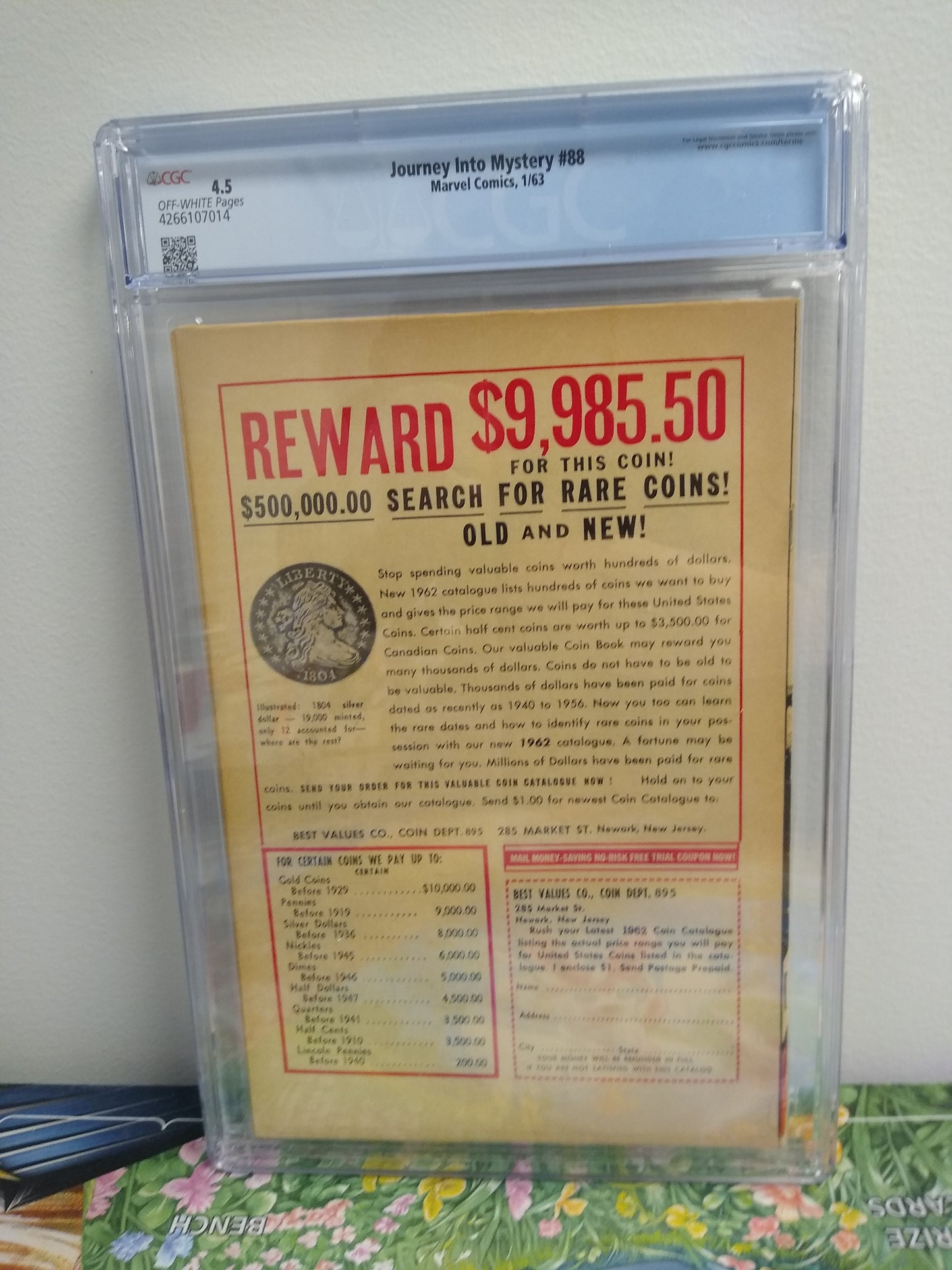 Journey into Mystery Marvel Comic #88 Graded CGC 4.5