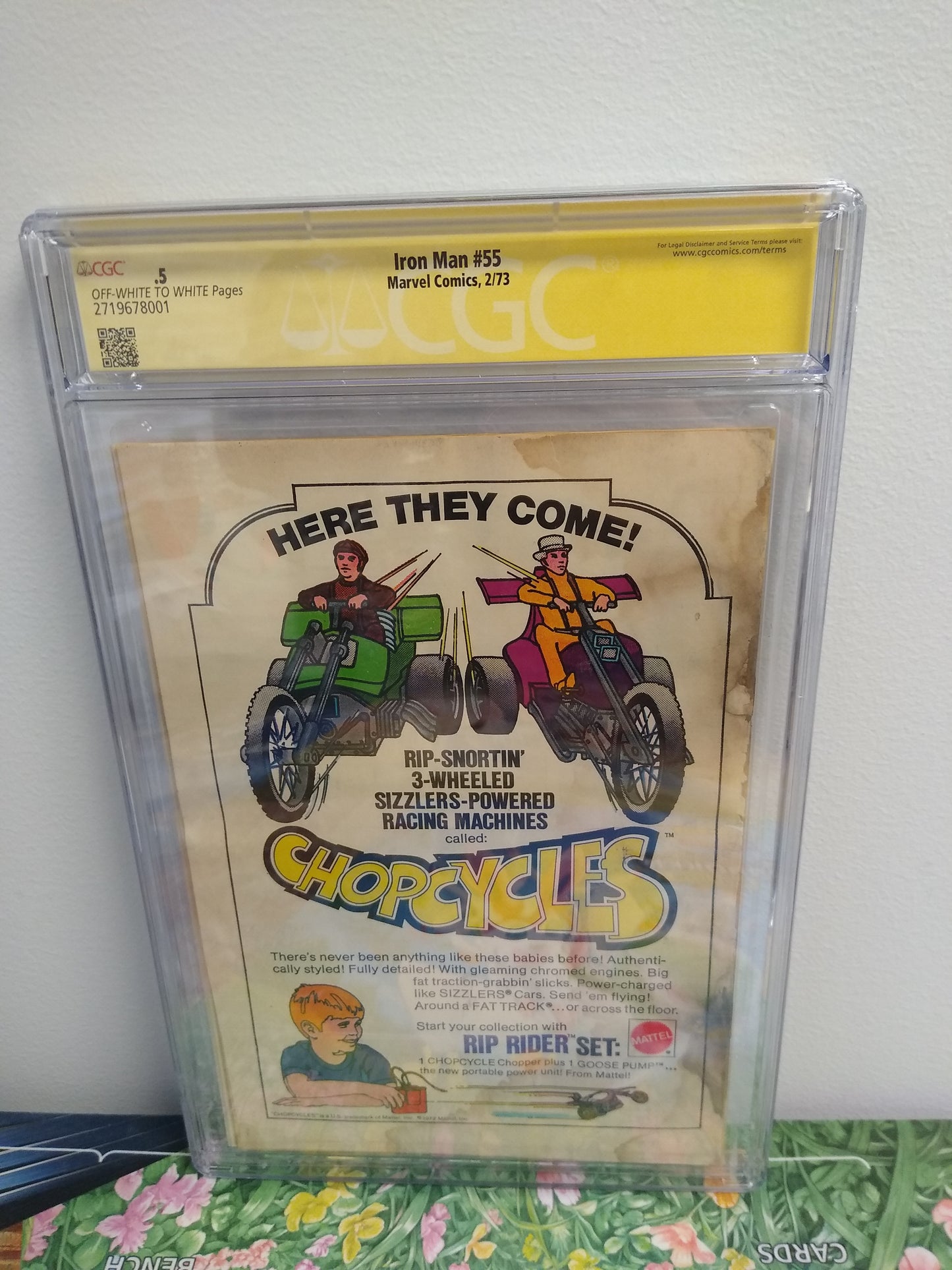 Iron Man Marvel Comic Signed by JIM STARLIN MMMMEEEEEGA THANOS KEY #55 Graded CGC 0.5