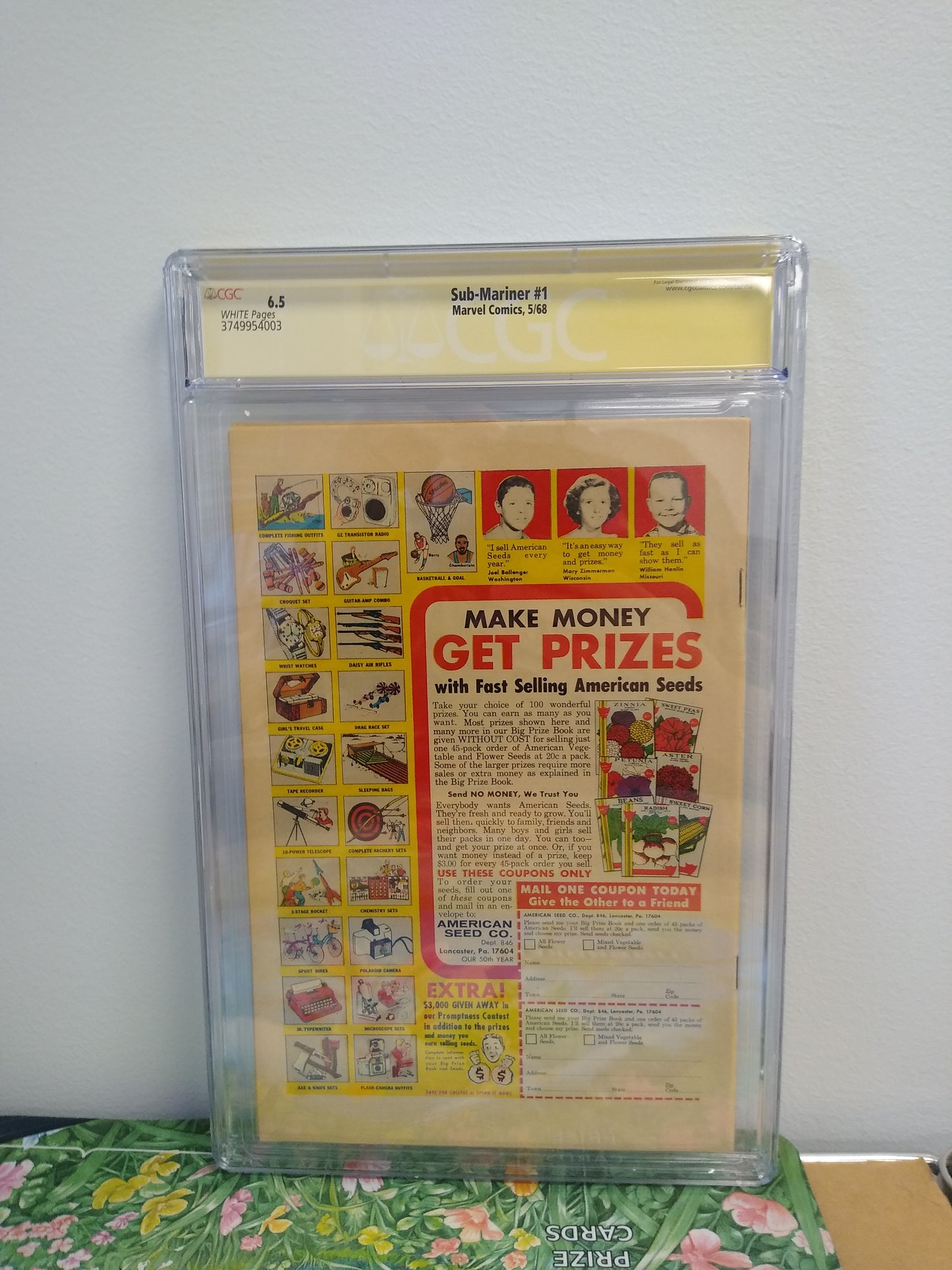 Sub-Mariner Marvel Comic #1 SIGNED BY ROY THOMAS Graded CGC 6.5