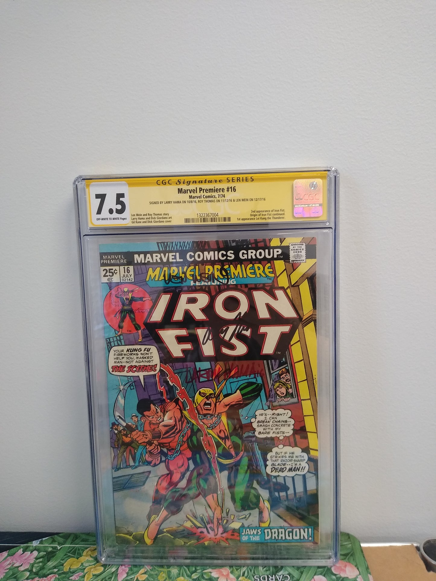 Marvel Premiere Marvel Comic SIGNED BY HAMA THOMAS AND WEIN #16 Graded CGC 7.5