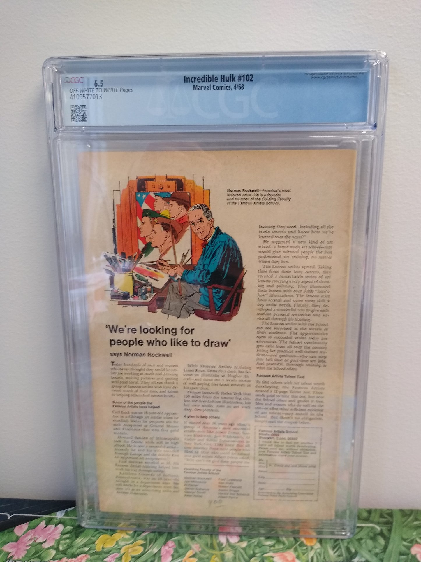 Incredible Hulk Marvel Comic #102 MAJOR KEY Graded CGC 6.5