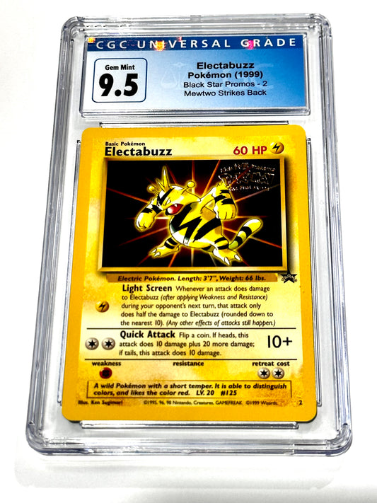 Pokémon Electabuzz Black Star Promo (1999, English) CGC Graded Gem Mint 9.5