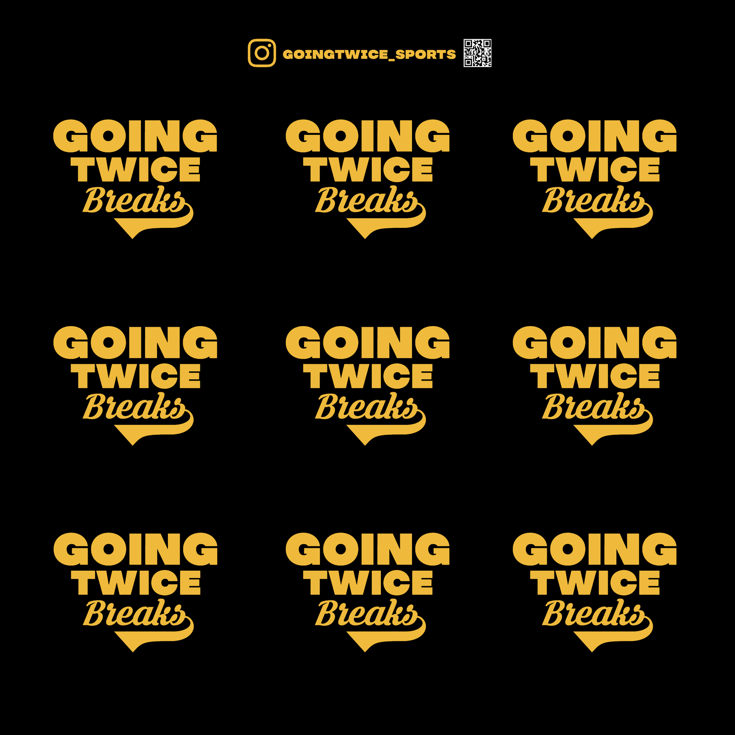 Going Twice Breaks Playmat - 24x24