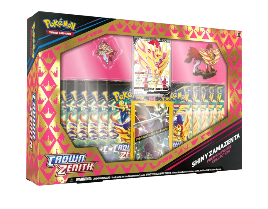 Pokémon Crown Zenith: Premium Figure Collection Shiny Zacian or Shiny Zamazenta (Assorted)