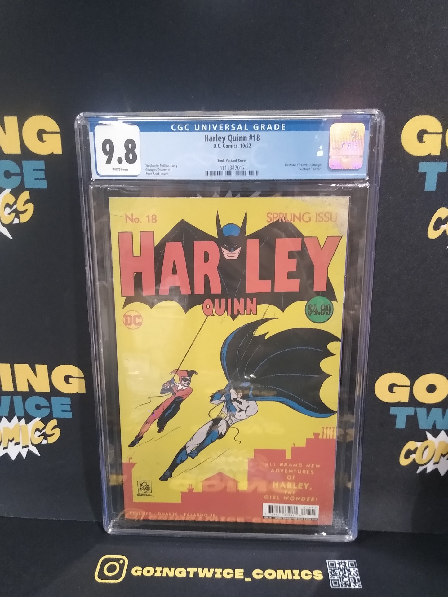 Harley Quinn Sook Variant DC Comic #18 Graded CGC 9.8