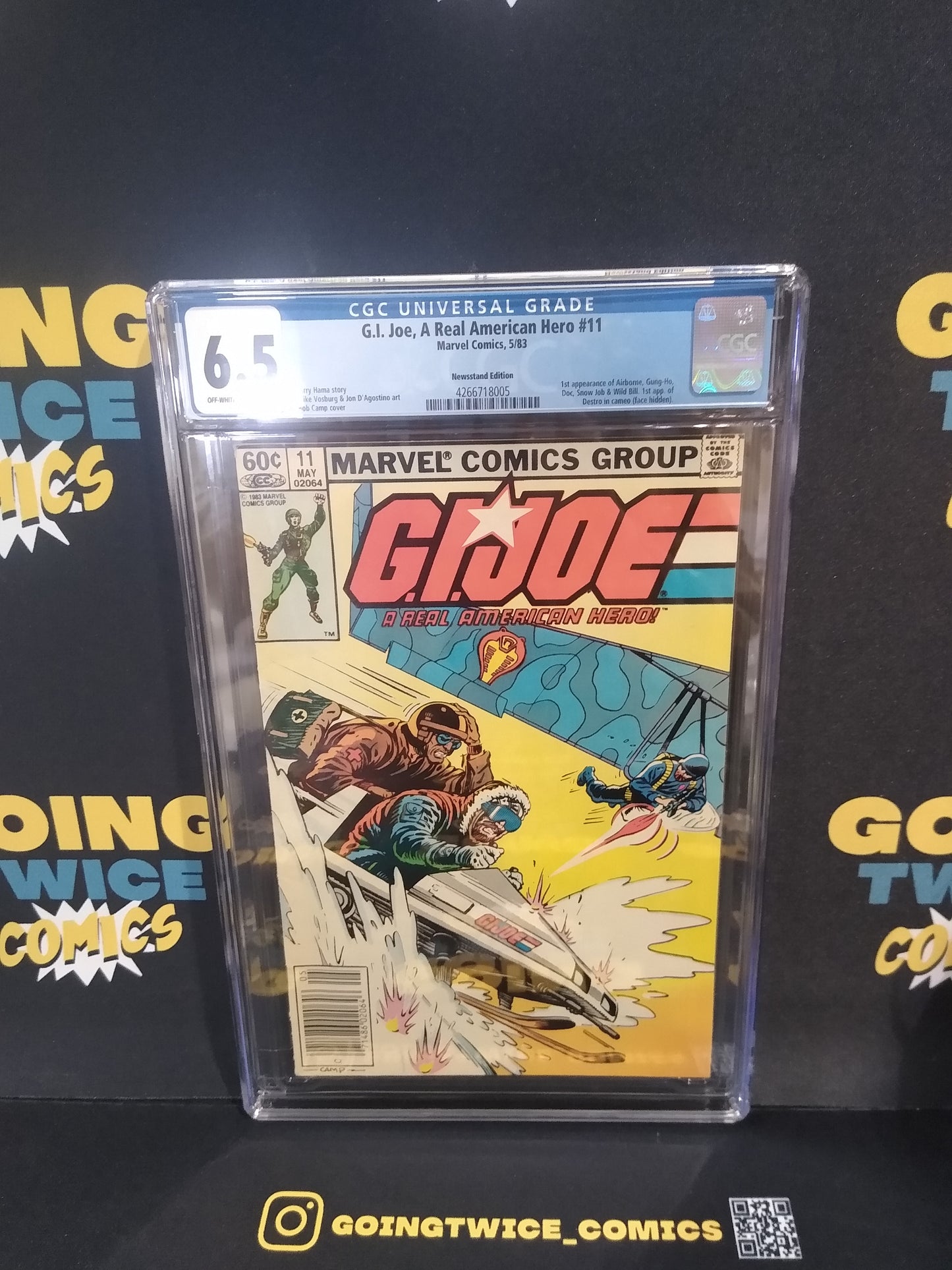 G.I. Joe, A Real American Hero Newsstand Marvel Comic Graded CGC 6.5