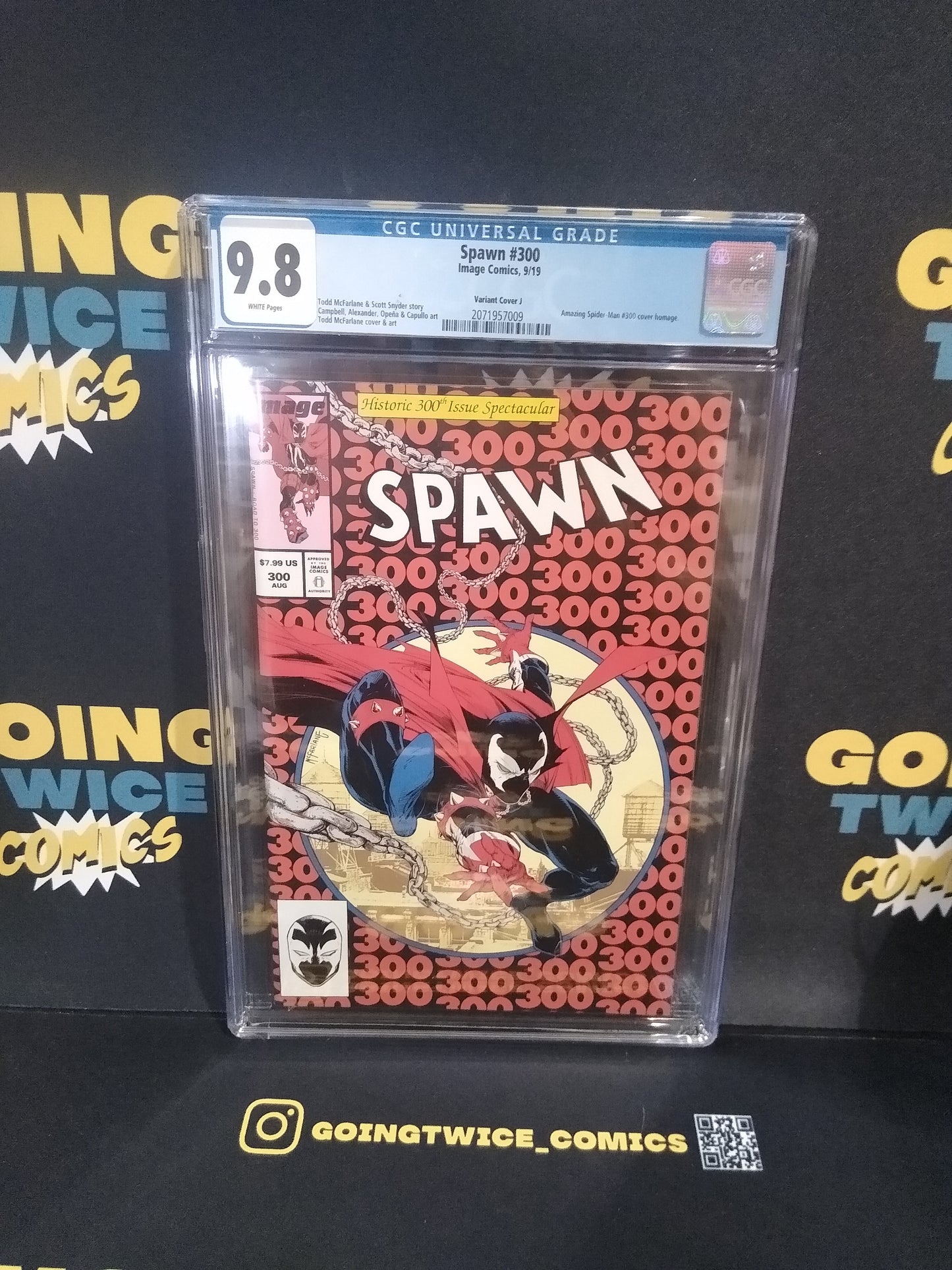 Spawn Variant Cover J Image Comic #300 CGC Graded 9.8