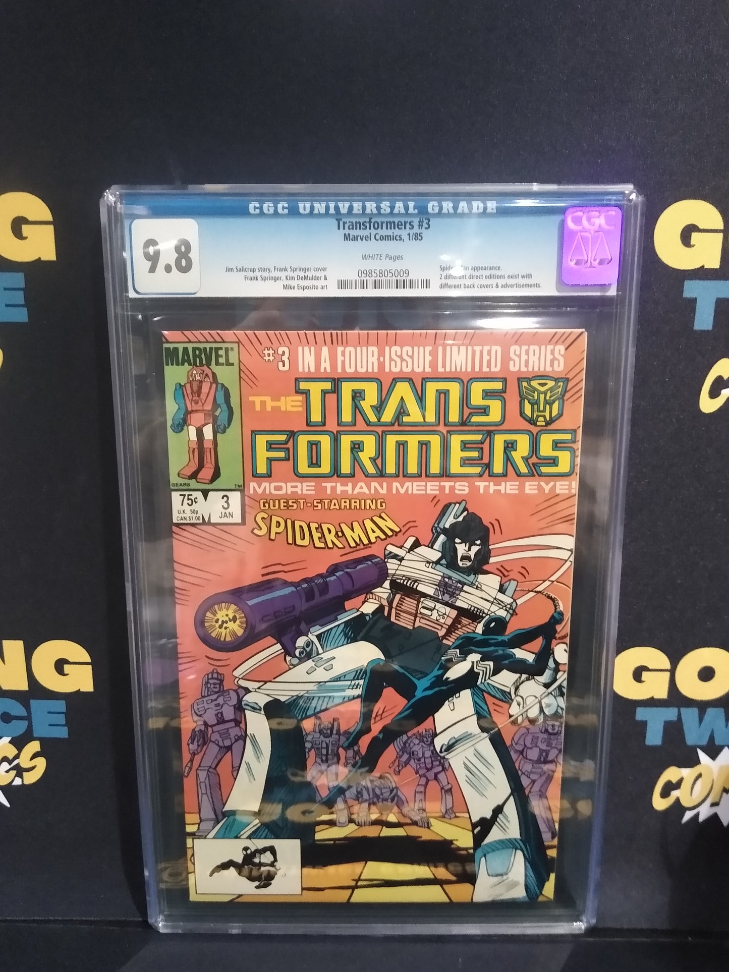 Transformers Marvel Comic #3 CGC Graded 9.8