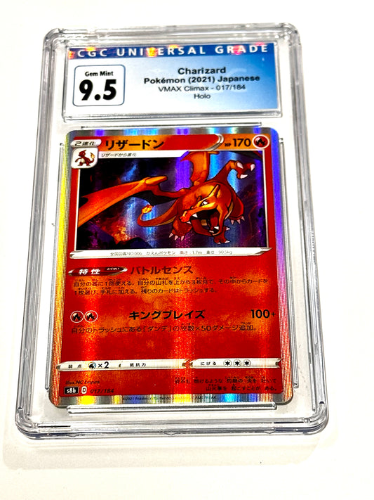 2021 Pokemon Japanese Charizard Vmax Climax Holo Card 17/184 - Cgc 9.5
