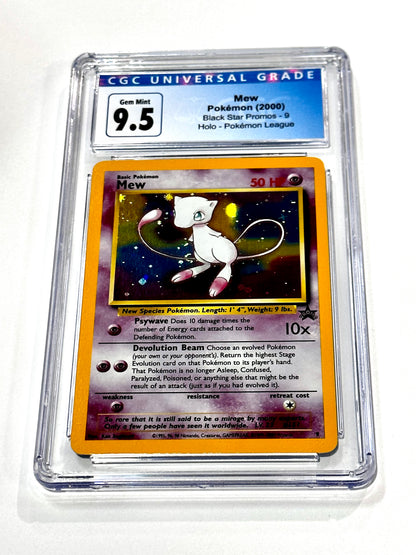 2000 Pokémon Black Star Promo Holo Mew #9 CGC 9.5 GEM MINT