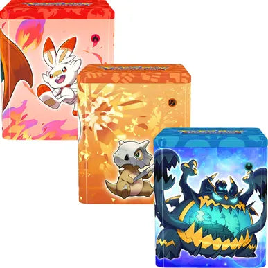 Pokémon: Stacking Tin (Fighting/Fire/Darkness) - Styles May Vary